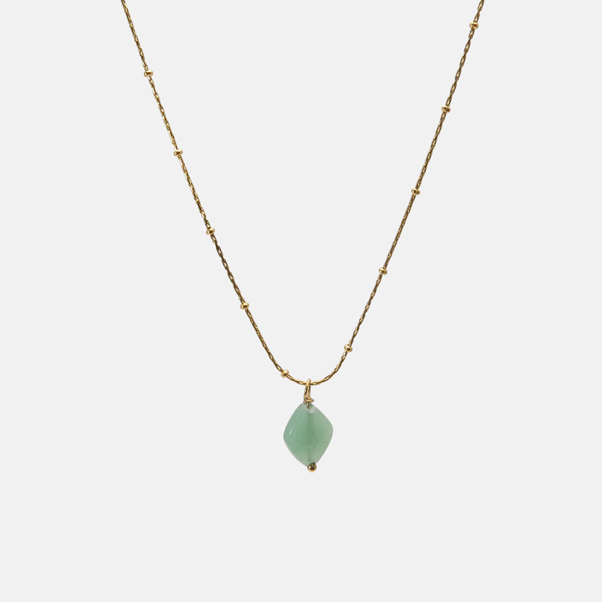 Collar Rombo Aventurina Verde